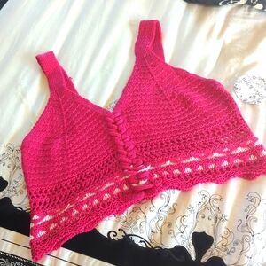 Gorgeous pink crochet top